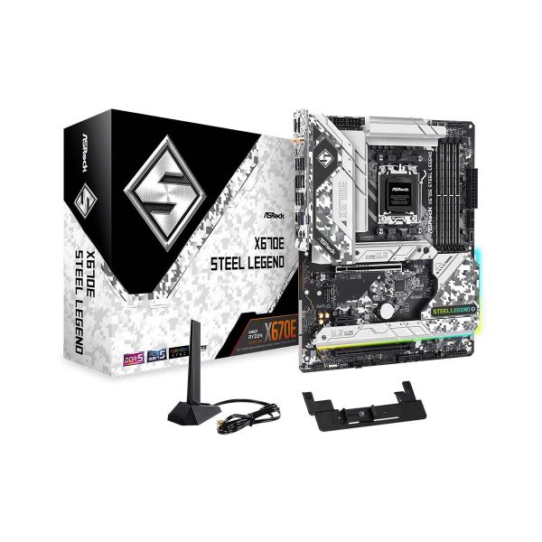 4710483940323 Płyta ASrock X670E STEEL LEGEND /AMD X670/DDR5/SATA3/M.2/USB3.2/WiFi/BT/PCIe5.0/AM5/ATX  - Incom Group
