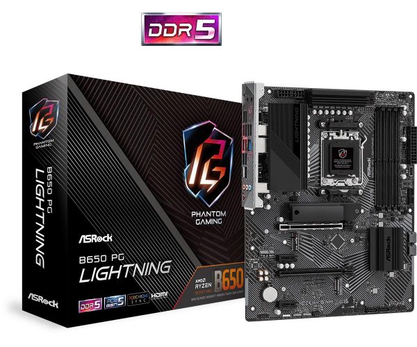 4710483940910 Płyta ASrock B650 PG Lightning /AMD B650/DDR5/SATA3/M.2/PCIe4.0/AM5/ATX  - Incom Group
