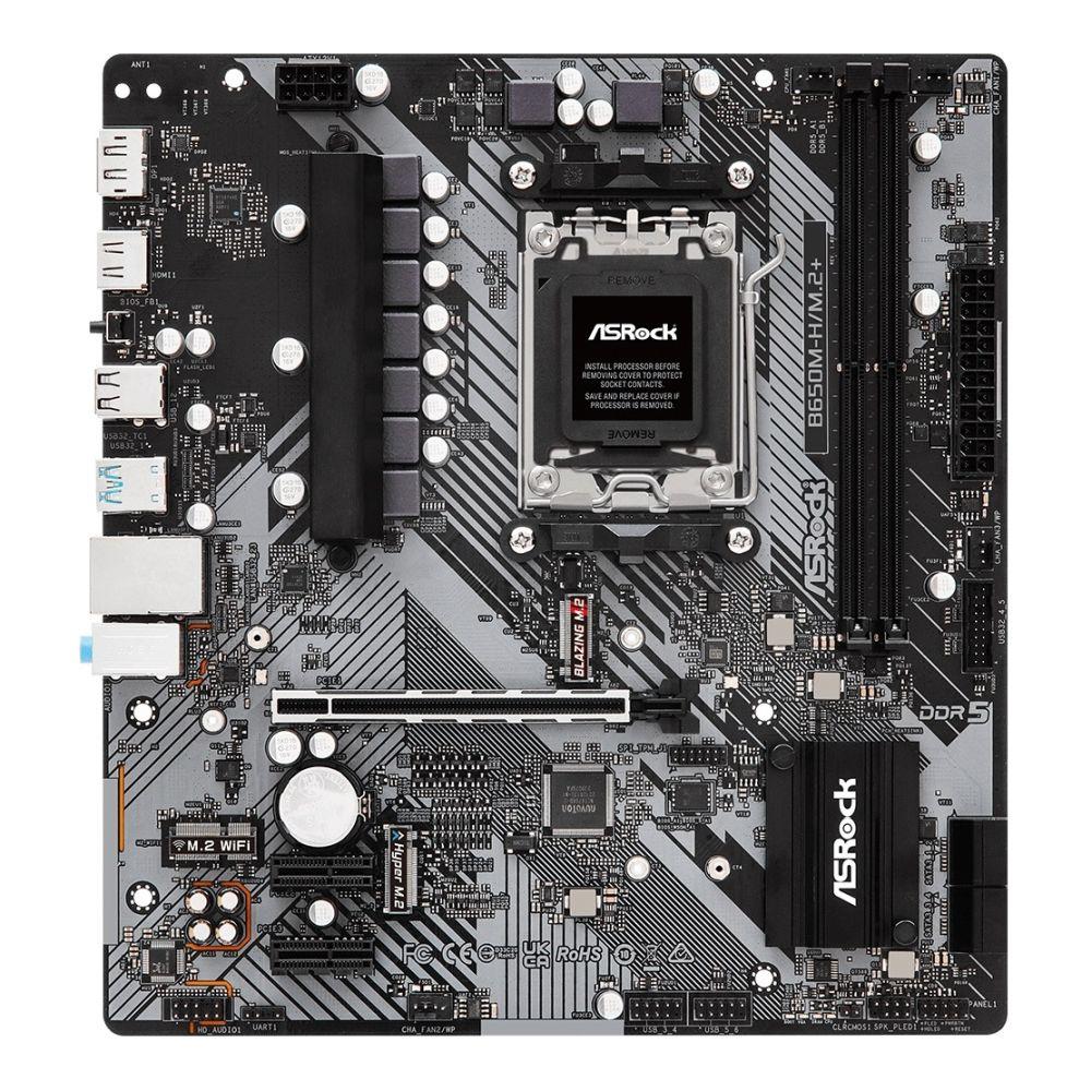 Płyta ASrock B650M-H/M.2+ /AMD B650/DDR5/SATA3/M.2/USB3.0/PCIe4.0/AM5/mATX 4710483943768  - Incom Group
