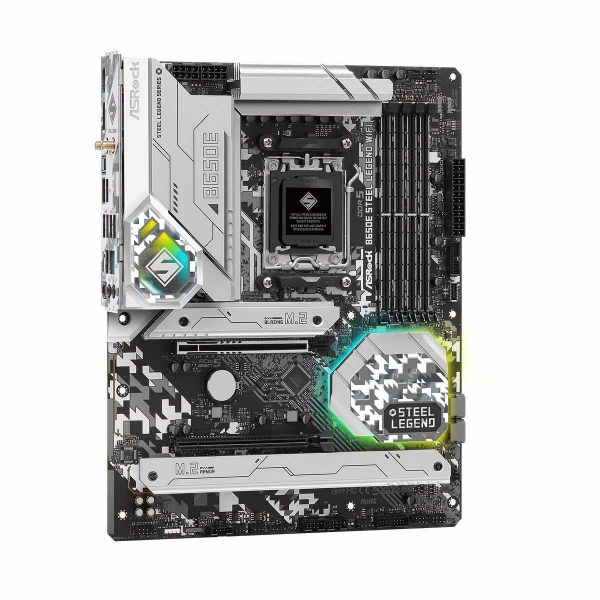 4710483940866  - Incom Group
 Płyta ASrock B650E STEEL LEGEND WIFI /AMD B650/DDR5/SATA3/M.2/USB3.2/WiFi/BT/PCIe5.0/AM5/ATX