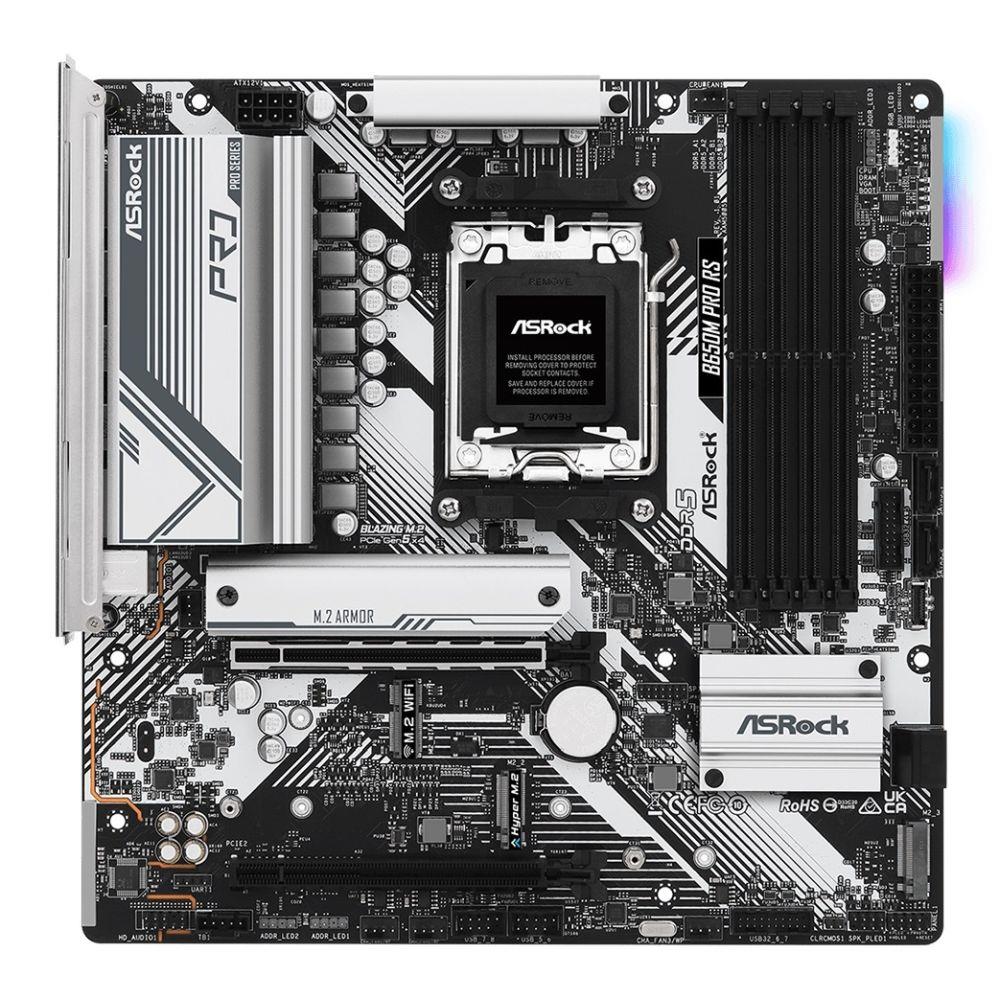  - Incom Group
 Płyta ASrock B650M PRO RS /AMD B650/DDR5/SATA3/M.2/USB3.1/PCIe4.0/AM5/mATX 4710483943096