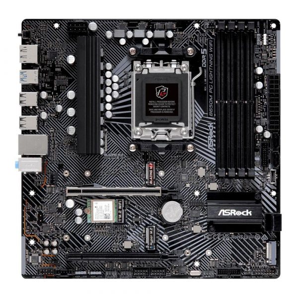 Płyta ASrock B650M PG LIGHTNING WIFI /AMD B650/DDR5/SATA3/M.2/USB3.2/WiFi/BT/PCIe4.0/AM5/mATX  - Incom Group
 4710483943812