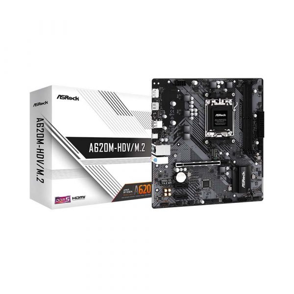 4710483943041 Płyta ASRock A620M-HDV/M.2 /AMD A620/DDR5/SATA3/M.2/USB3.1/PCIe4.0/AM5/mATX  - Incom Group
