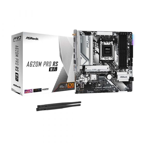 Płyta ASRock A620M Pro RS WiFi /AMD A620/DDR5/SATA3/M.2/USB3.0/WiFi/BT/PCIe4.0/AM5/mATX  - Incom Group
 4710483943065