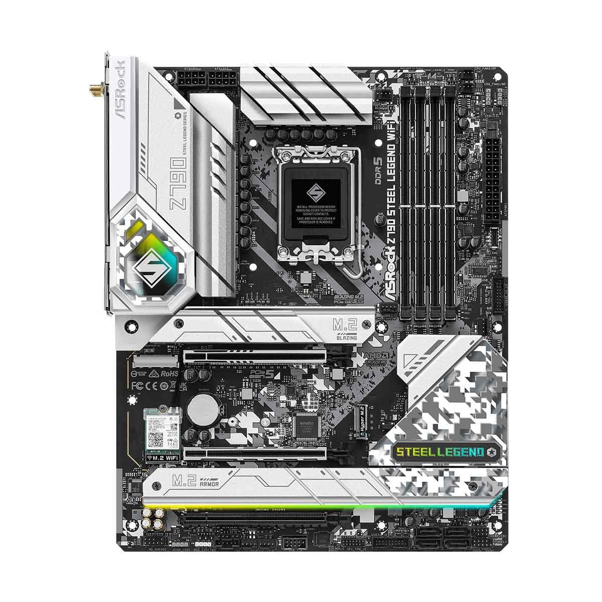 Płyta ASrock Z790 STEEL LEGEND WIFI /Z790/DDR5/SATA3/M.2/USB3.2/WiFi/BT/PCIe5.0/s.1700/ATX  - Incom Group
 4710483940859