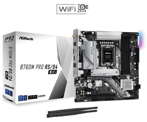 Płyta ASRock B760M PRO RS/D4 WIFI /B760/DDR4/SATA3/M.2/USB3.1/WiFi/BT/PCIe5.0/s.1700/mATX  - Incom Group
 4710483941719