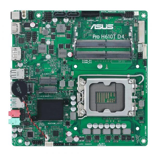 Płyta Asus Pro H610T D4-CSM /H610/DDR4/SATA3/M.2/USB3.1/s.1700/mITX 4711081679851  - Incom Group
