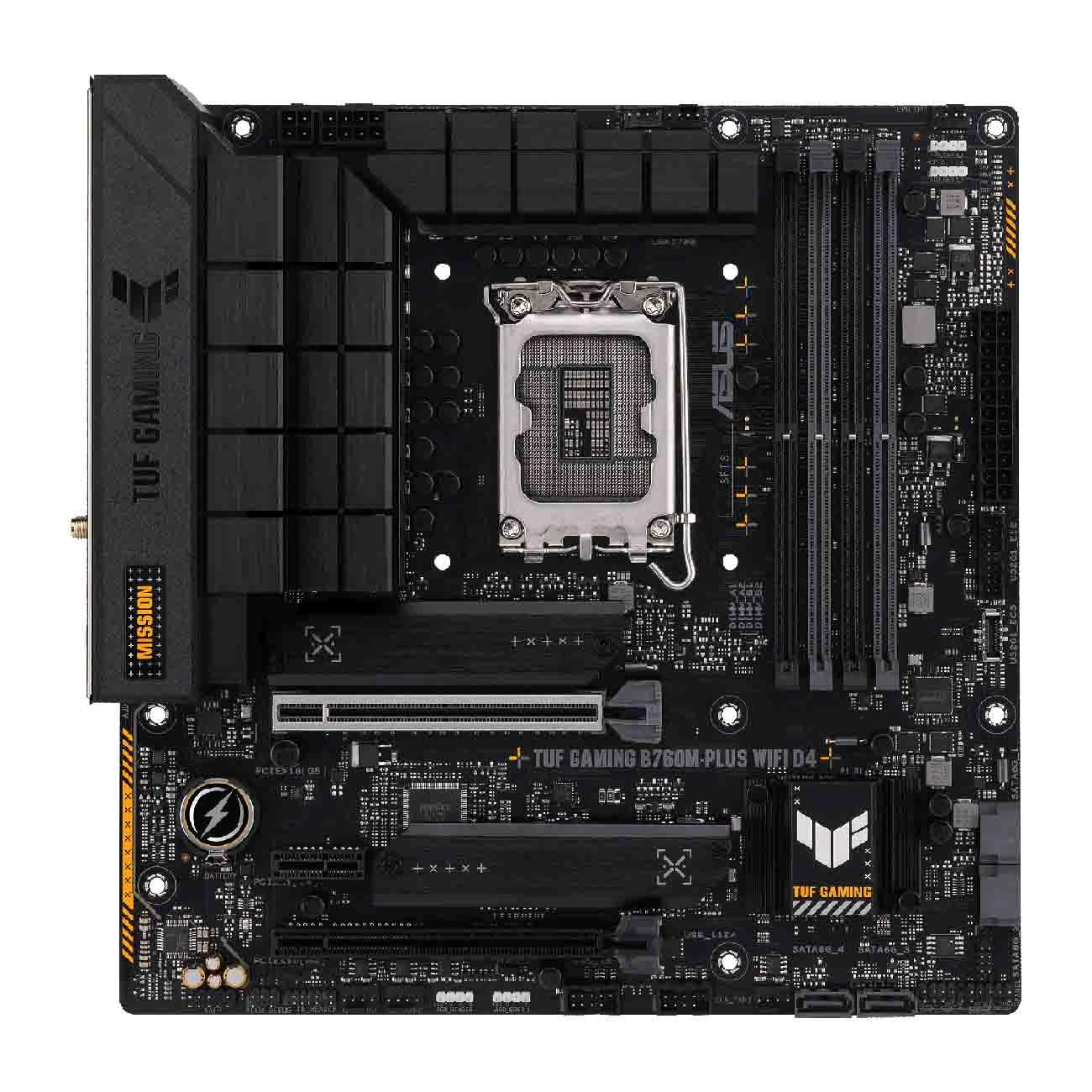 Płyta Asus TUF GAMING B760M-PLUS WIFI D4 /B760/DDR4/SATA3/M.2/USB3.2/WiFi/BT/PCIe5.0/s.1700/mATX  - Incom Group
 4711387004456