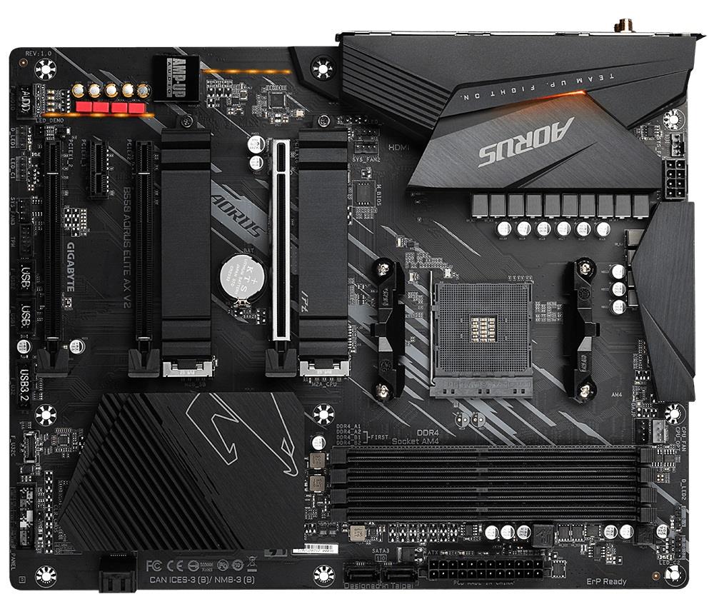 4719331809904 Płyta Gigabyte B550 AORUS Elite AX V2 rev.1.0 /AMD B550/DDR4/SATA3/M.2/USB3.1/PCIe4.0/AM4/ATX  - Incom Group
