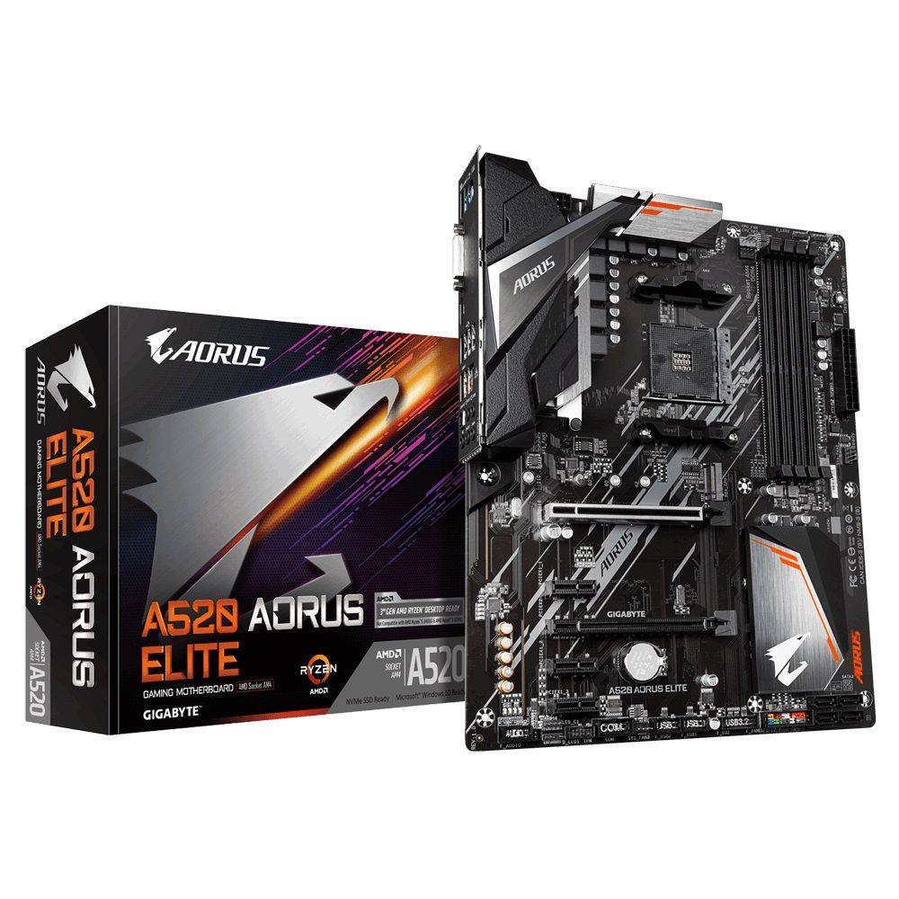 4719331809812  - Incom Group
 Płyta Gigabyte A520 AORUS ELITE (rev. 1.0) /AMD A520/DDR4/SATA3/M.2/USB3.0/PCIe3.0/AM4/ATX