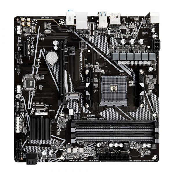 Płyta Gigabyte A520M DS3H V2 (rev. 1.0) /AMD A520/DDR4/SATA3/M.2/USB3.0/PCIe3.0/AM4/mATX 4719331854690  - Incom Group
