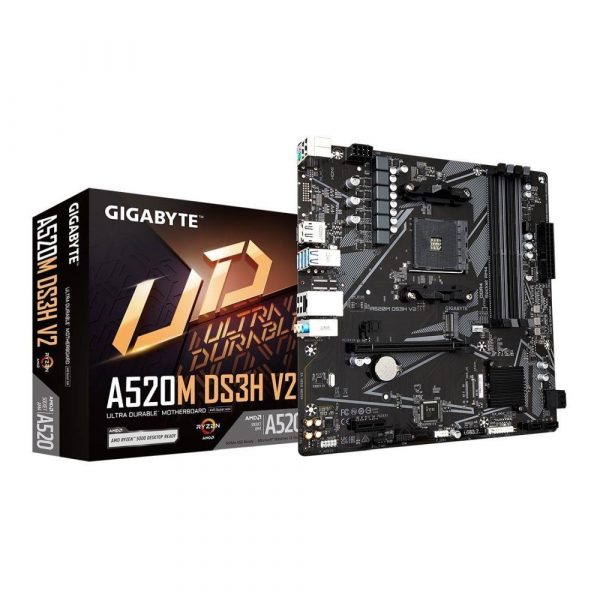 Płyta Gigabyte A520M DS3H V2 (rev. 1.0) /AMD A520/DDR4/SATA3/M.2/USB3.0/PCIe3.0/AM4/mATX 4719331854690  - Incom Group
