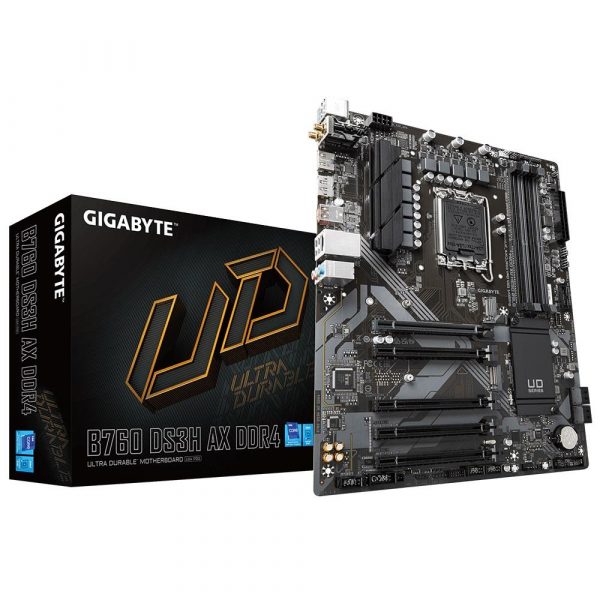 Płyta Gigabyte B760 DS3H AX DDR4 B760/DDR4/SATA3/M.2/USB3.2/PCIe4.0/WiFi/BT/s.1700/ATX 4719331850999  - Incom Group
