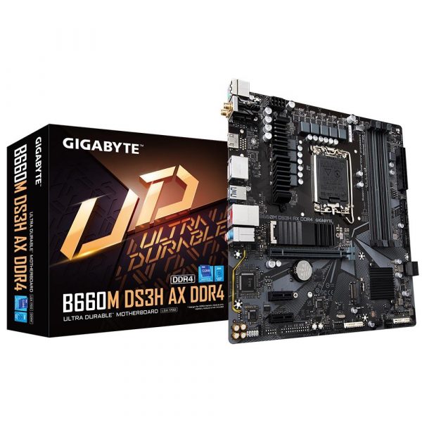 Płyta Gigabyte B760M DS3H AX DDR4 B760/DDR4/SATA3/M.2/USB3.1/PCIe4.0/WiFi/BT/s.1700/mATX 4719331850869  - Incom Group
