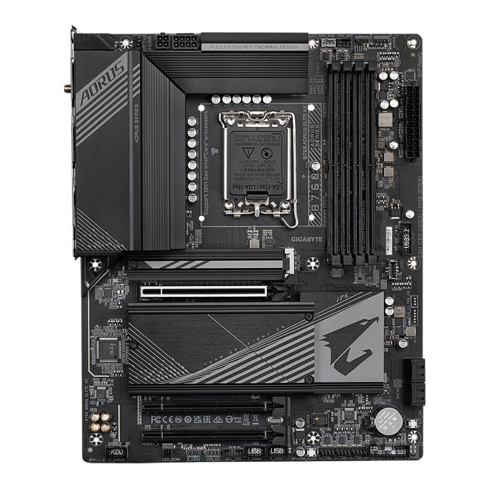 Płyta Gigabyte B760 AORUS ELITE AX (rev. 1.0) /B760/DDR5/SATA3/M.2/USB3.1/PCIe4.0/WiFi/BT/s.1700/ATX  - Incom Group
 4719331851750