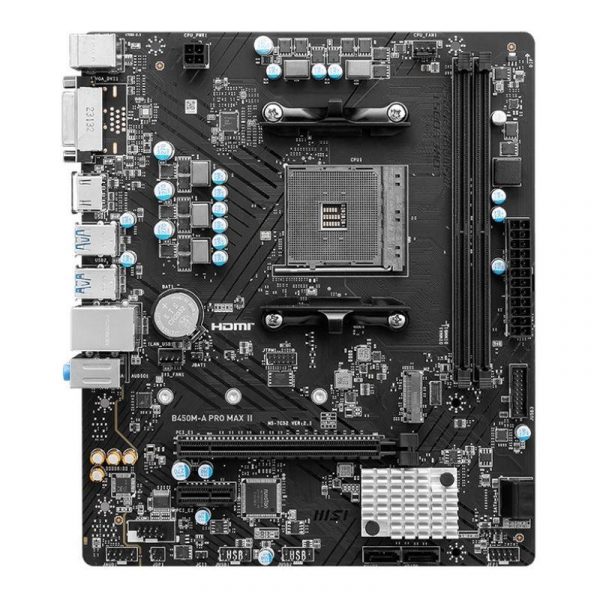 Płyta MSI B450M-A PRO MAX II /AMD B450/DDR4/SATA3/M.2/USB3.0/PCIe3.0/AM4/mATX  - Incom Group
 4711377125291