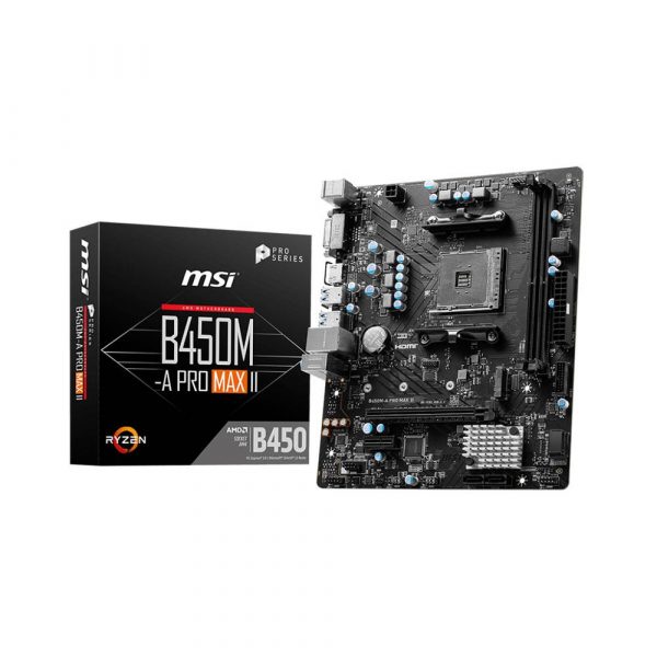 Płyta MSI B450M-A PRO MAX II /AMD B450/DDR4/SATA3/M.2/USB3.0/PCIe3.0/AM4/mATX  - Incom Group
 4711377125291