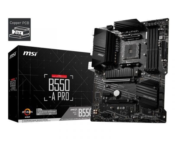 4719072733667 Płyta MSI B550-A PRO /AMD B550/DDR4/SATA3/M.2/USB3.1/PCIe4.0/AM4/ATX  - Incom Group
