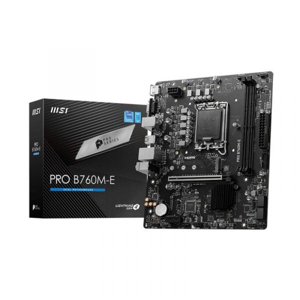  Płyta MSI PRO B760M-E /B760/DDR5/SATA3/M.2/USB3.0/PCIe4.0/s.1700/mATX  - Incom Group
