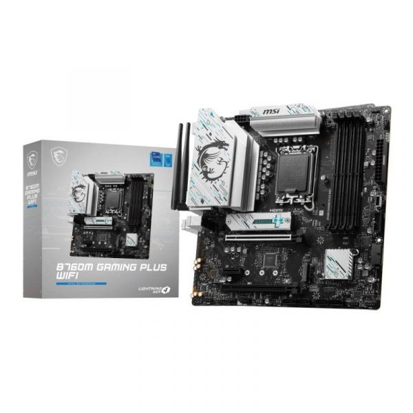 Płyta MSI B760M GAMING PLUS WIFI /B760/DDR5/SATA3/M.2/USB3.1/WiFi/BT/PCIe4.0/s.1700/mATX  - Incom Group
 4711377154017