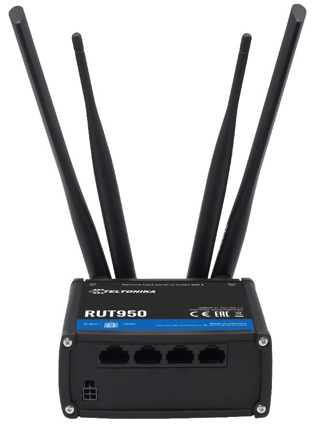  - Incom Group
 Router 4G LTE Teltonika RUT950, WiFi 802.11b/g/n, 2x SIM, 4x LAN/WAN 10/100 Mbps 4779027311289