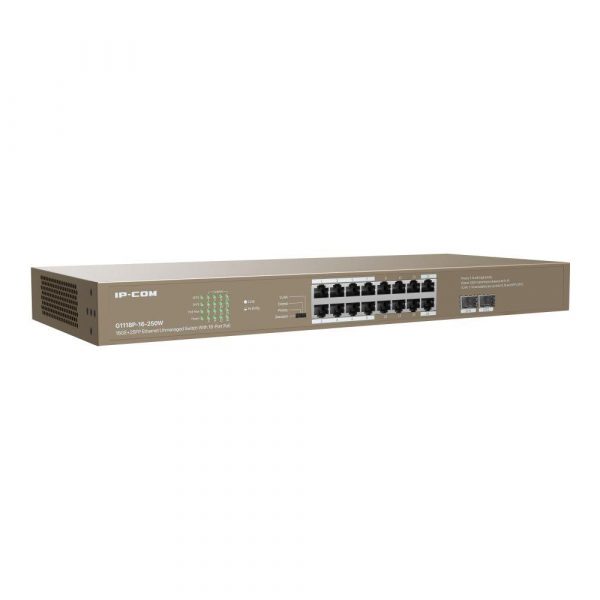  - Incom Group
 6932392831921 Switch niezarządzalny IP-COM By Tenda G1118P-16-250W 16x 1GbE PoE 250 W