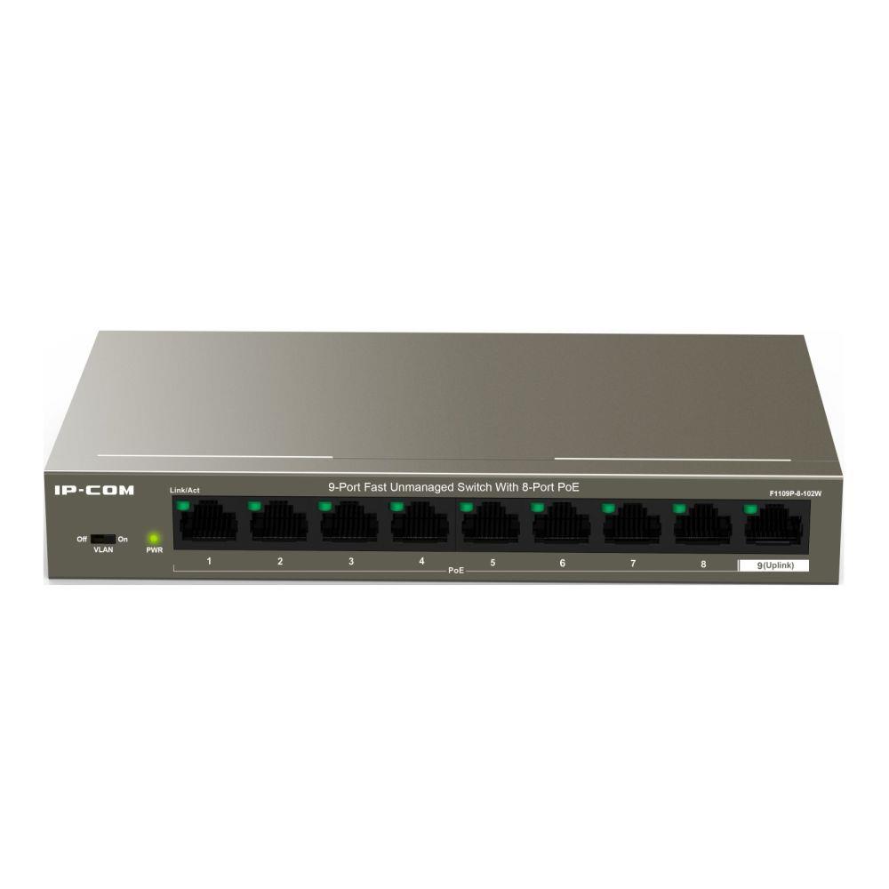  - Incom Group
 6932392831709 Switch niezarządzalny IP-COM By Tenda F1109P-8-102W 9x10/100 Mb/s PoE 102W