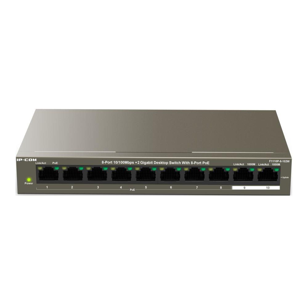  - Incom Group
 6932392831372 Switch niezarządzalny IP-COM By Tenda F1110P-8-102W 8x10/100 Mb/s 2x1GbE PoE+ 102W