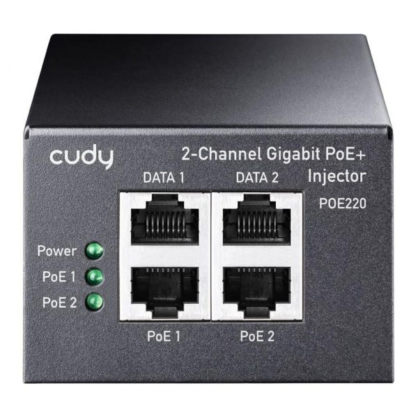  Zasilacz PoE+ Cudy POE220 2-Channel 30W Gigabit  - Incom Group
