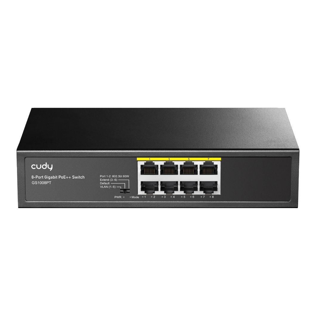  Switch niezarządzalny Cudy GS1008PT 8x10/100/1000Mbps POE+ 120W  - Incom Group
