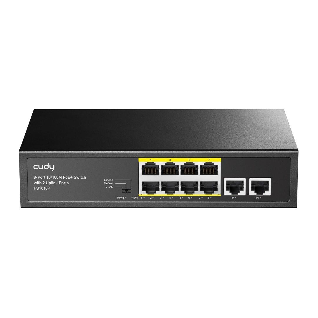  - Incom Group
 6971690790974 Switch niezarządzalny Cudy FS1010P 8x10/100Mbps with 2 Uplink Ports, PoE+ 120W