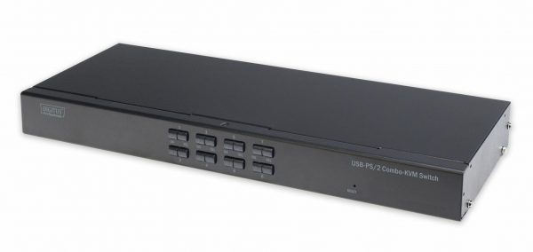 Przełącznik KVM DIGITUS Combo PS/2&USB 2.0, 8 portów, Rack, IP (opcjonalnie)  - Incom Group
 4016032429982