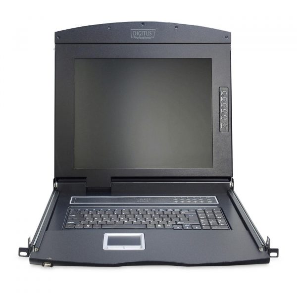  - Incom Group
 Konsola modułowa 17" LCD DIGITUS z touchpad KVM 8 portów 1U komplet kabli (8xDS-19231) klawiatura US 4016032449454