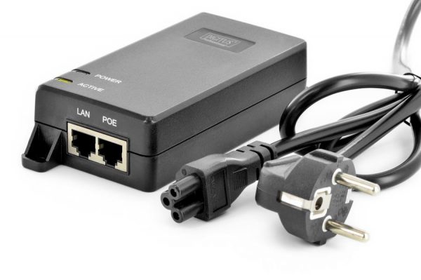 4016032375951 Zasilacz/Adapter PoE+ DIGITUS 802.3at max. 55V 30W Gigabit aktywny  - Incom Group
