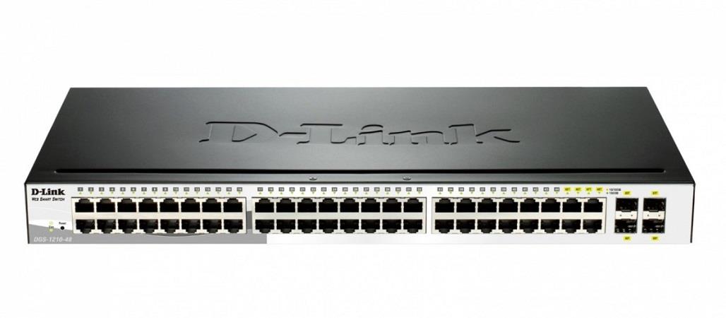 Switch zarządzalny D-Link DGS-1210-48 SMART switch L2 44x1GbE 4xCombo Metal Rack 19''  - Incom Group
 0790069332388