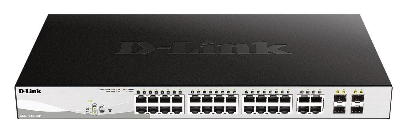  - Incom Group
 790069467783 Switch zarządzalny D-Link DGS-1210-28P 24x1000 Mbps Gigabit PoE 4x Combo