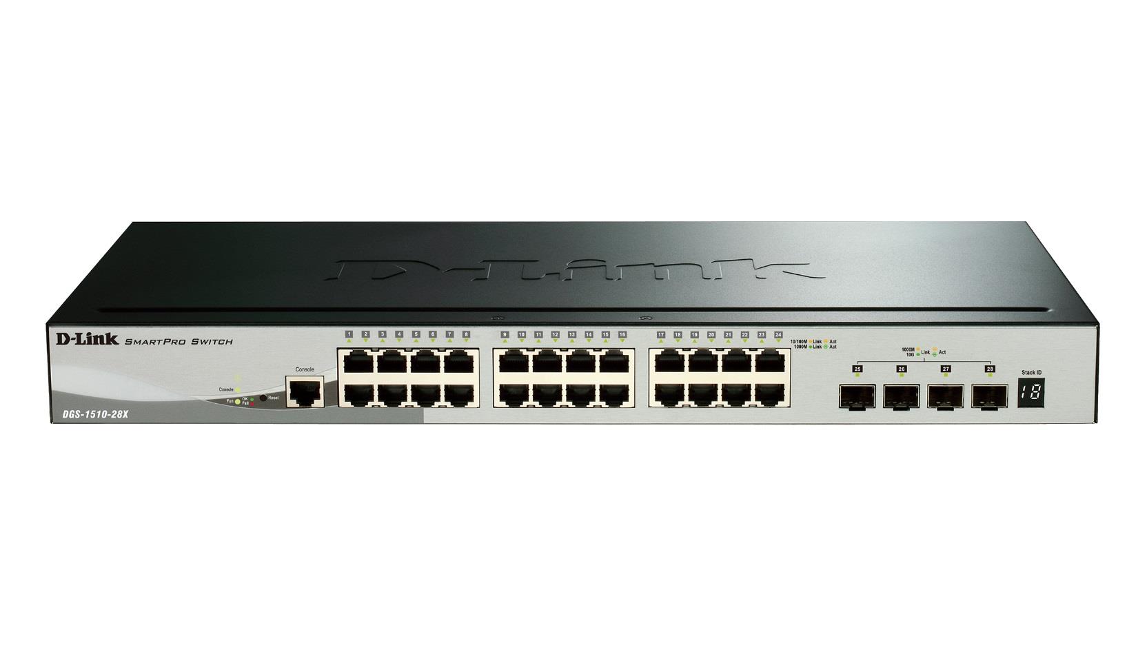 790069467974 Switch zarządzalny D-Link DGS-1510-28X 24xGigabit 4xSFP+  - Incom Group
