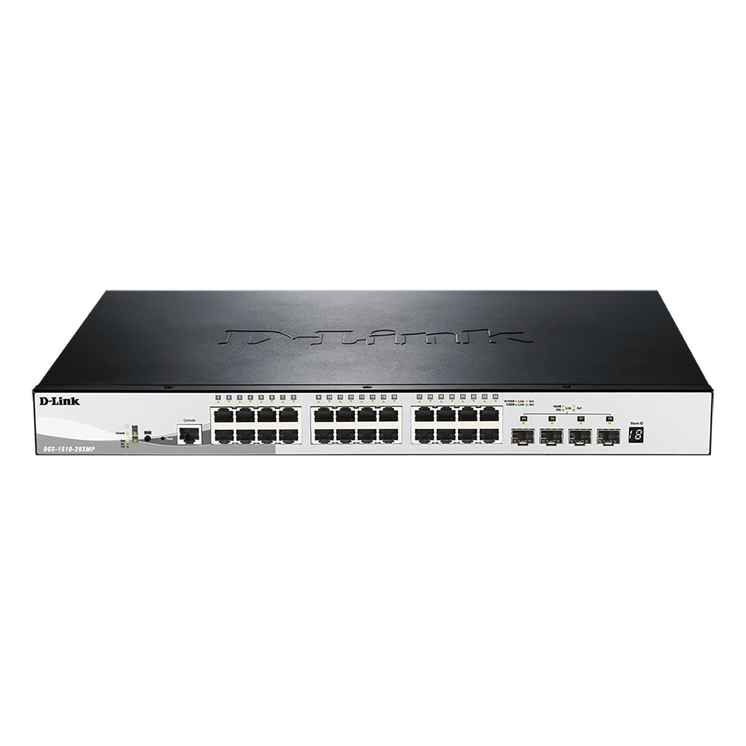 Switch zarządzalny D-Link DGS-1510-28XMP/E 24xGigabit 4xSFP+  - Incom Group
 790069467943