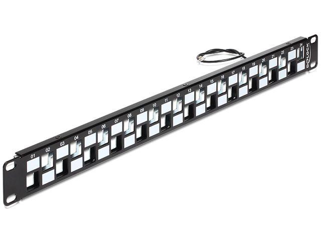 Patch panel Delock 24 port 1U do modułów Keystone  - Incom Group
 4043619432691