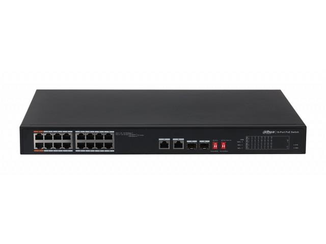 6939554939808 Switch niezarządzalny Dahua PFS3218-16ET-135 16x10/100M PoE 2x1G Combo  - Incom Group
