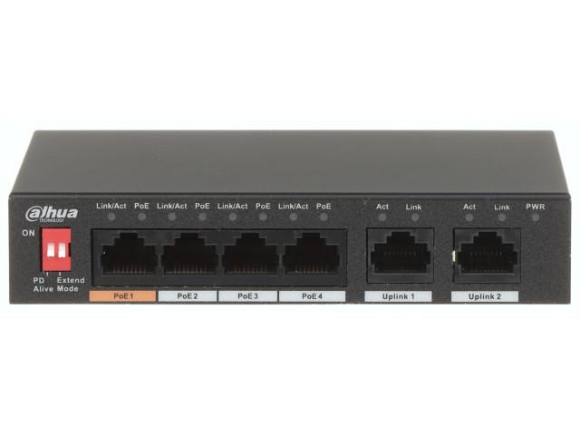  - Incom Group
 Switch niezarządzalny Dahua PFS3006-4ET-60-V2 4x PoE 10/100 PoE, 2xUplink 10/100M 6923172500717