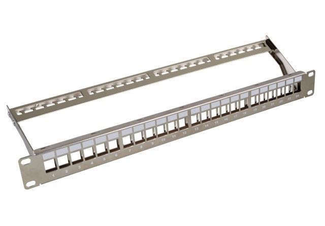  - Incom Group
 4049759028695 Patch panel EFB-Elektronik 37576.1, 24 porty do modułów Keystone, 1U, z tacką do kabli