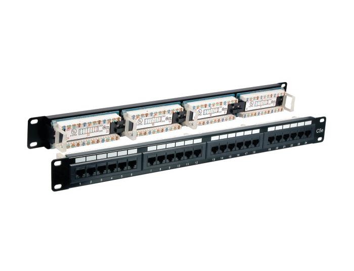 4049759028770  - Incom Group
 Patch panel EFB-Elektronik 37585.1, 24 porty RJ45 Cat6 UTP, 1U, czarny