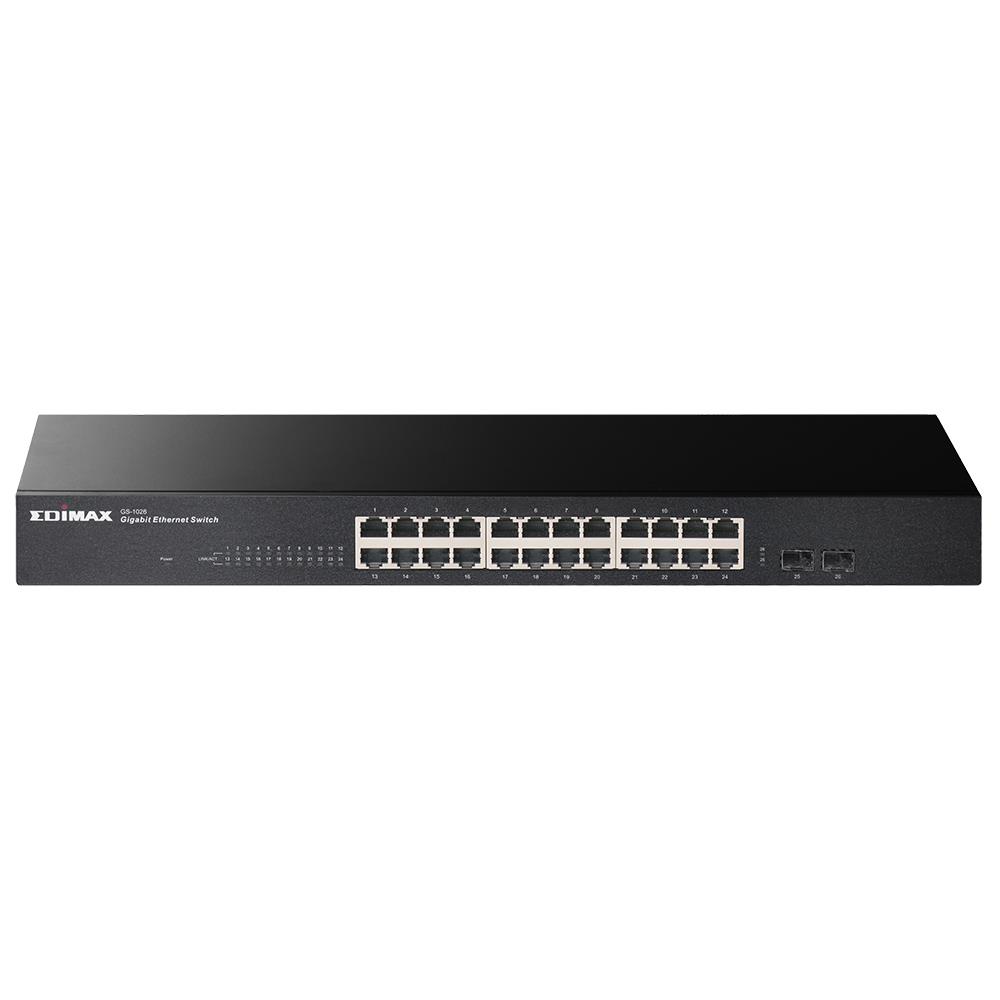 Switch niezarządzalny Edimax GS-1026 V3 24x10/100/1000 2xSFP  - Incom Group
 4717964704290