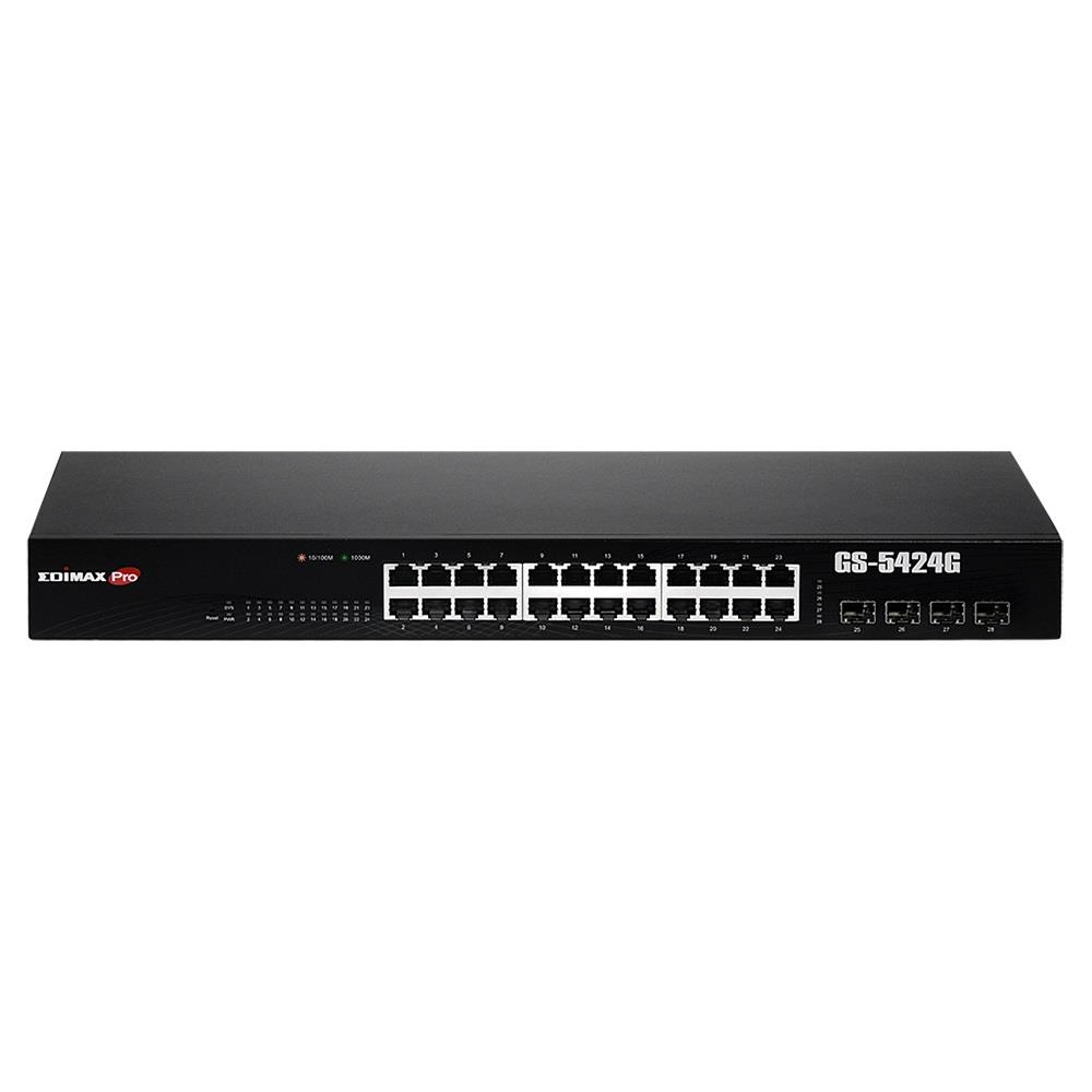   - Incom Group
 Switch zarządzalny Edimax GS-5424G 24-port gigabit Web Smart z 4SFP trybem Long Range