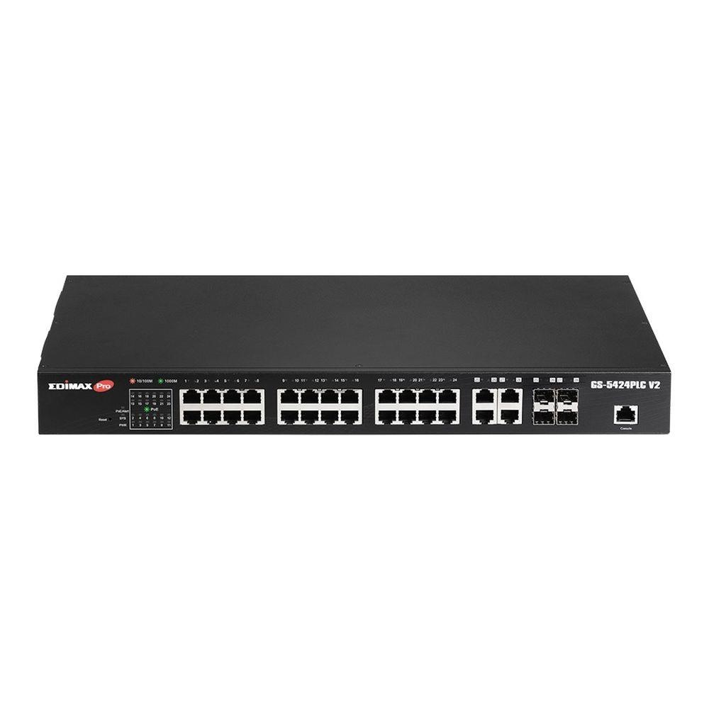  - Incom Group
 Switch zarządzalny Edimax GS-5424PLC V2 24x10/100/1000 4xSFP Combo PoE+ 