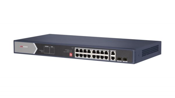  - Incom Group
 6941264031628 Switch niezarządzalny HIKVISION DS-3E0520HP-E PoE 16xGbps POE, 2xGbps Hi-POE, 2xGbps RJ45, 2xGbps SFP