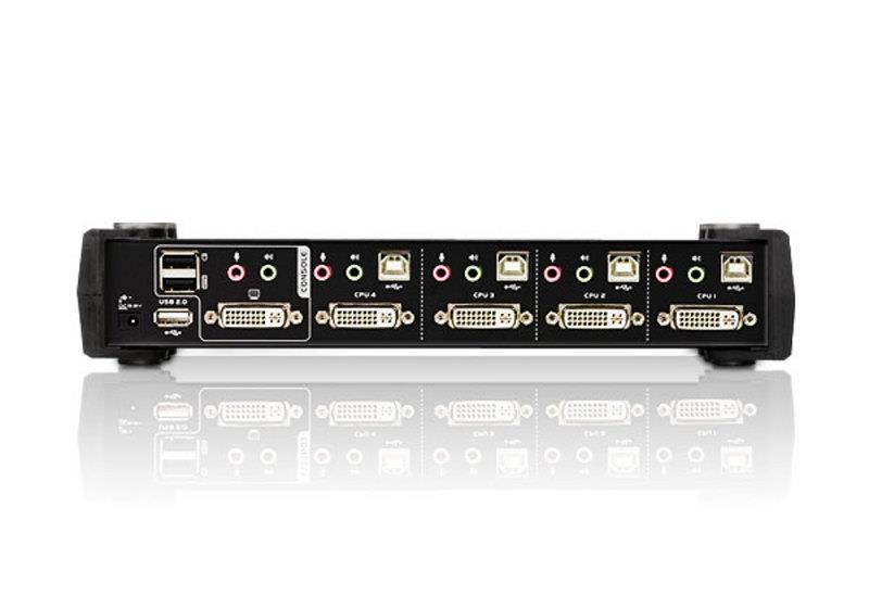 4710423776449  - Incom Group
 Przełącznik KVM ATEN DVI/USB/Audio CS1764A (CS1764A-AT-G) 4-port.