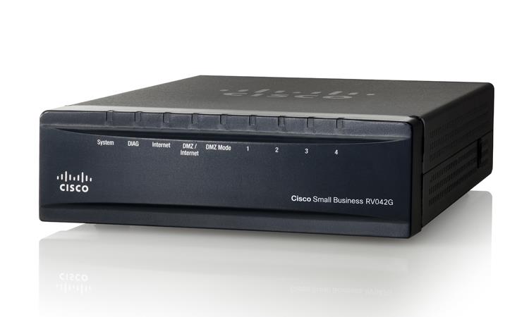 0882658485251 Router Cisco RV042G 2xWAN GB 4xLAN GB VPN IPSEC Firewall  - Incom Group
