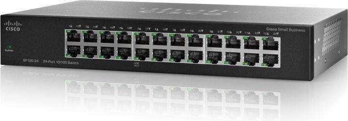 Switch niezarządzalny Cisco SF110-24 24x10/100 Rack 0882658723063  - Incom Group
